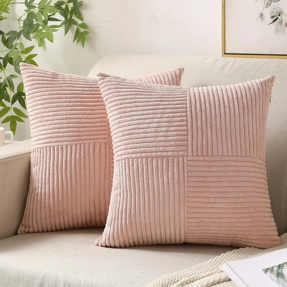 VelvetEase – Soft Corduroy Cushion Covers