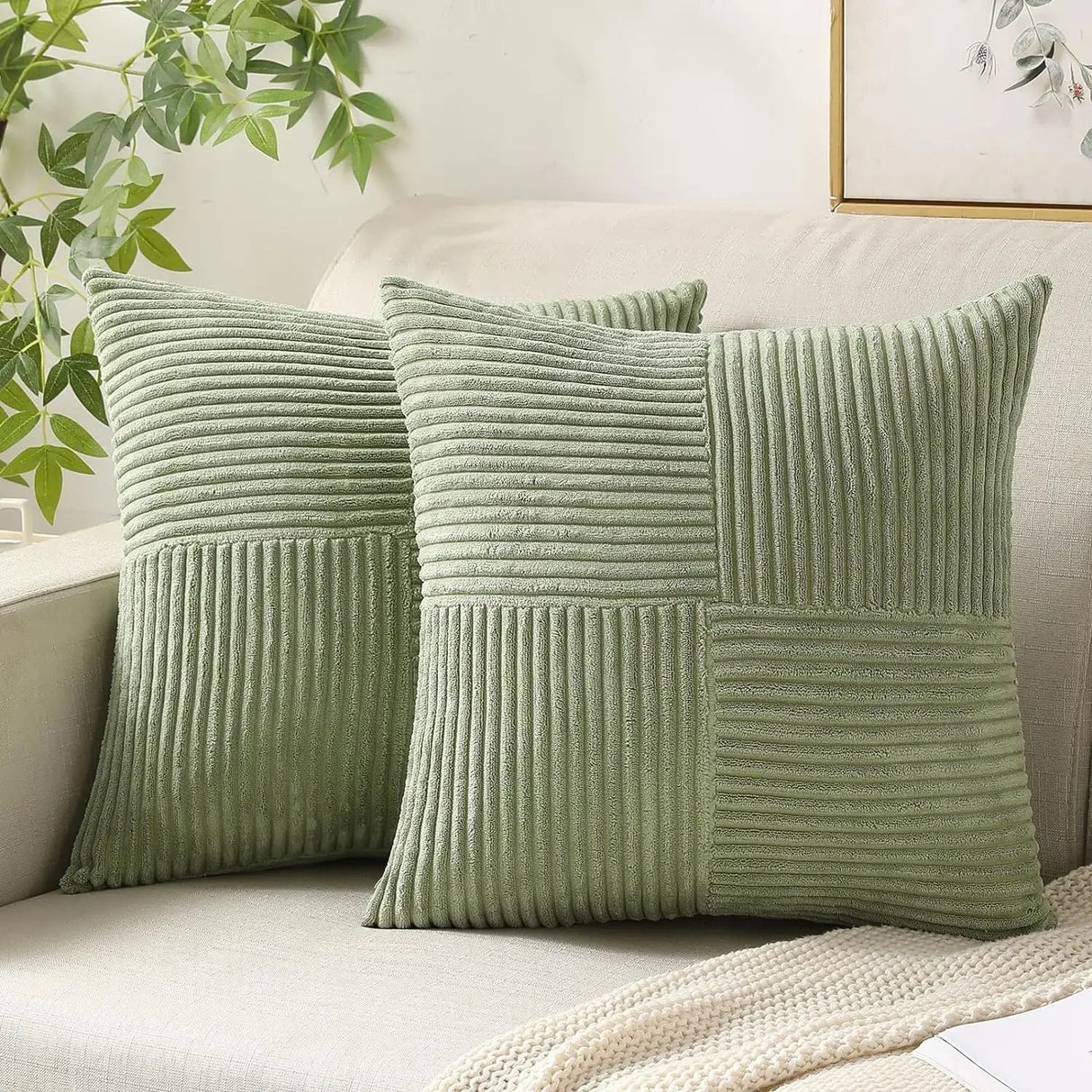 VelvetEase – Soft Corduroy Cushion Covers