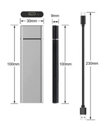 Portable External Hard Drive with High Transfer Speed and Durable Aluminum Housing
