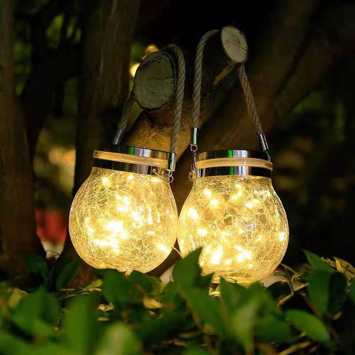 SunGlow - Warm Solar Glass Lamp