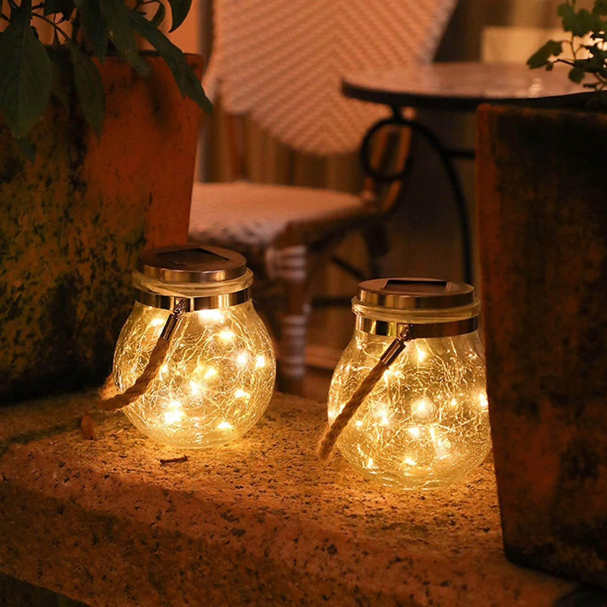 SunGlow - Warm Solar Glass Lamp