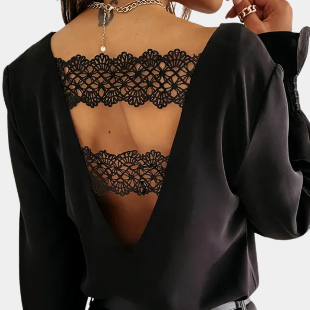 Women's Elegant -Neckline Cotton Shirt