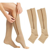 Zipper Compression Stockings for Women - Enhanced Blood Flow & Comfort