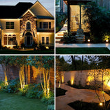Solar Powered Garden Spotlight - 9 Color LED Solar Spike Lights for Outdoor Security