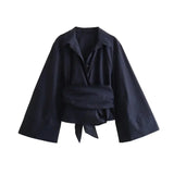 Women's Blouse  Soft Fabric Kimono Style