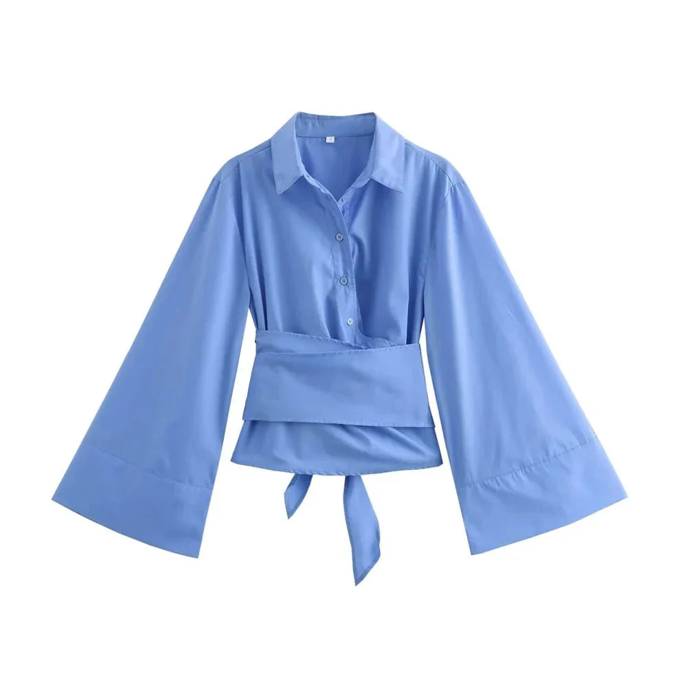 Women's Blouse  Soft Fabric Kimono Style