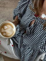 Women's White Blouse Puff Sleeve Cotton