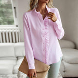 Women's Blouse Lightweight Ruffled