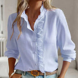 Women's Blouse Lightweight Ruffled