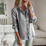 Women's Blouse Lightweight Ruffled