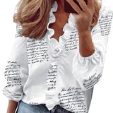 Women's Blouse Soft Fabric Puff Sleeve Top