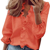 Women's Blouse Soft Fabric Puff Sleeve Top