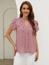 Women's Blouse Cotton Heart Print