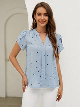 Women's Blouse Cotton Heart Print