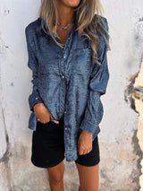 Women's Metallic Shirt Polyester