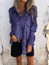 Women's Metallic Shirt Polyester