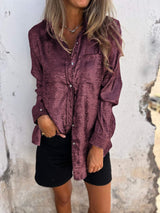 Women's Metallic Shirt Polyester