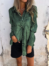Women's Metallic Shirt Polyester