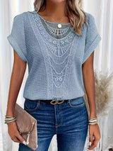 Women's Blouse Soft Knit Fabric