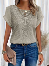 Women's Blouse Soft Knit Fabric