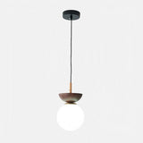 TimberLuxe - Elegant Half-Wood Pendant Light