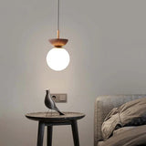 TimberLuxe - Elegant Half-Wood Pendant Light