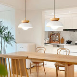 TimberLuxe - Elegant Half-Wood Pendant Light