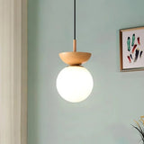 TimberLuxe - Elegant Half-Wood Pendant Light
