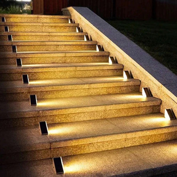 Solar Lights Outdoor - Energy-Efficient LED Stair Lighting for Safe Pathways