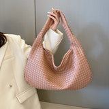 Women's Woven Handbag Black One Size Durable