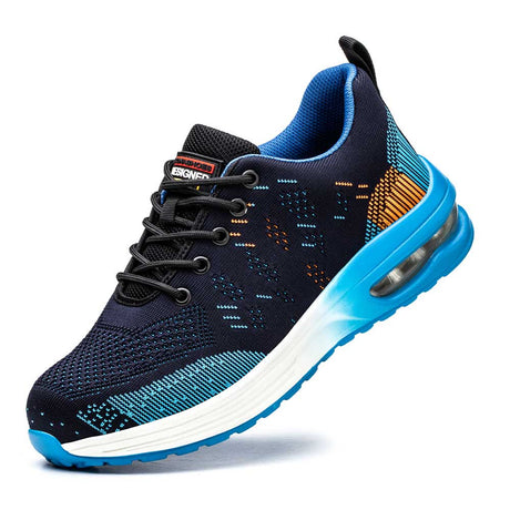 Lightweight Steel Toe Work Trainers with Breathable Mesh and Non-Slip Outsole – Men's Comfortable Safety Shoes