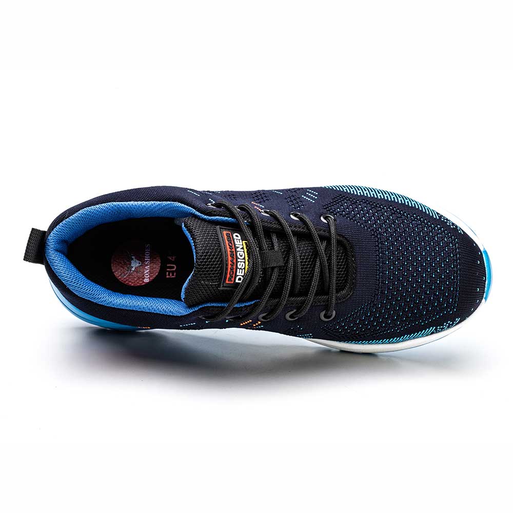 Lightweight Steel Toe Work Trainers with Breathable Mesh and Non-Slip Outsole – Men's Comfortable Safety Shoes