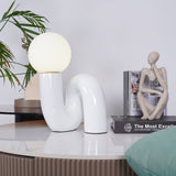 SpiralGlow – Elegant Resin and Glass Table Lamp