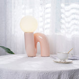 SpiralGlow – Elegant Resin and Glass Table Lamp
