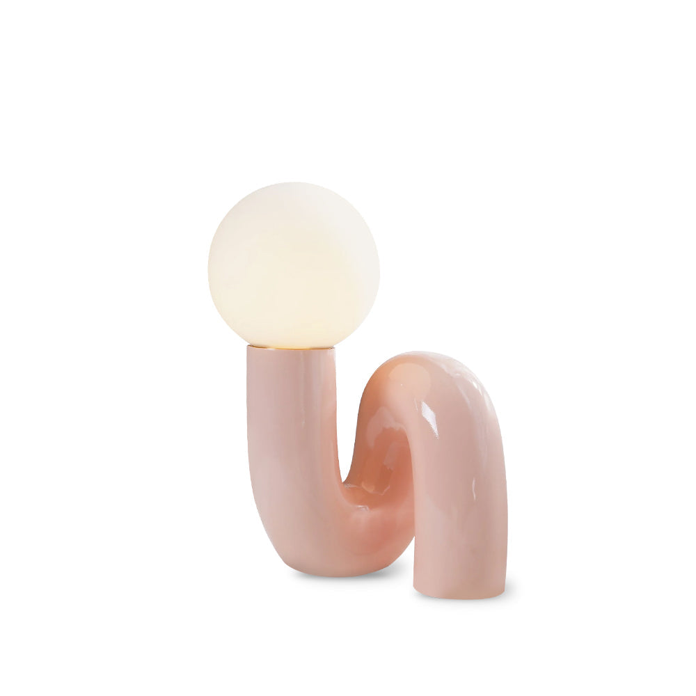 SpiralGlow – Elegant Resin and Glass Table Lamp