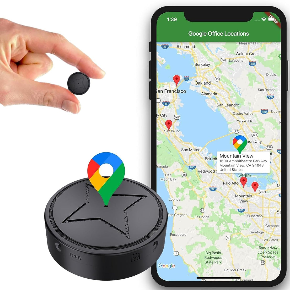 Ultracompact Magnetic GPS Tracker for Car and Vehicle Tracking – Real-Time Location Device for Pets and Valuables