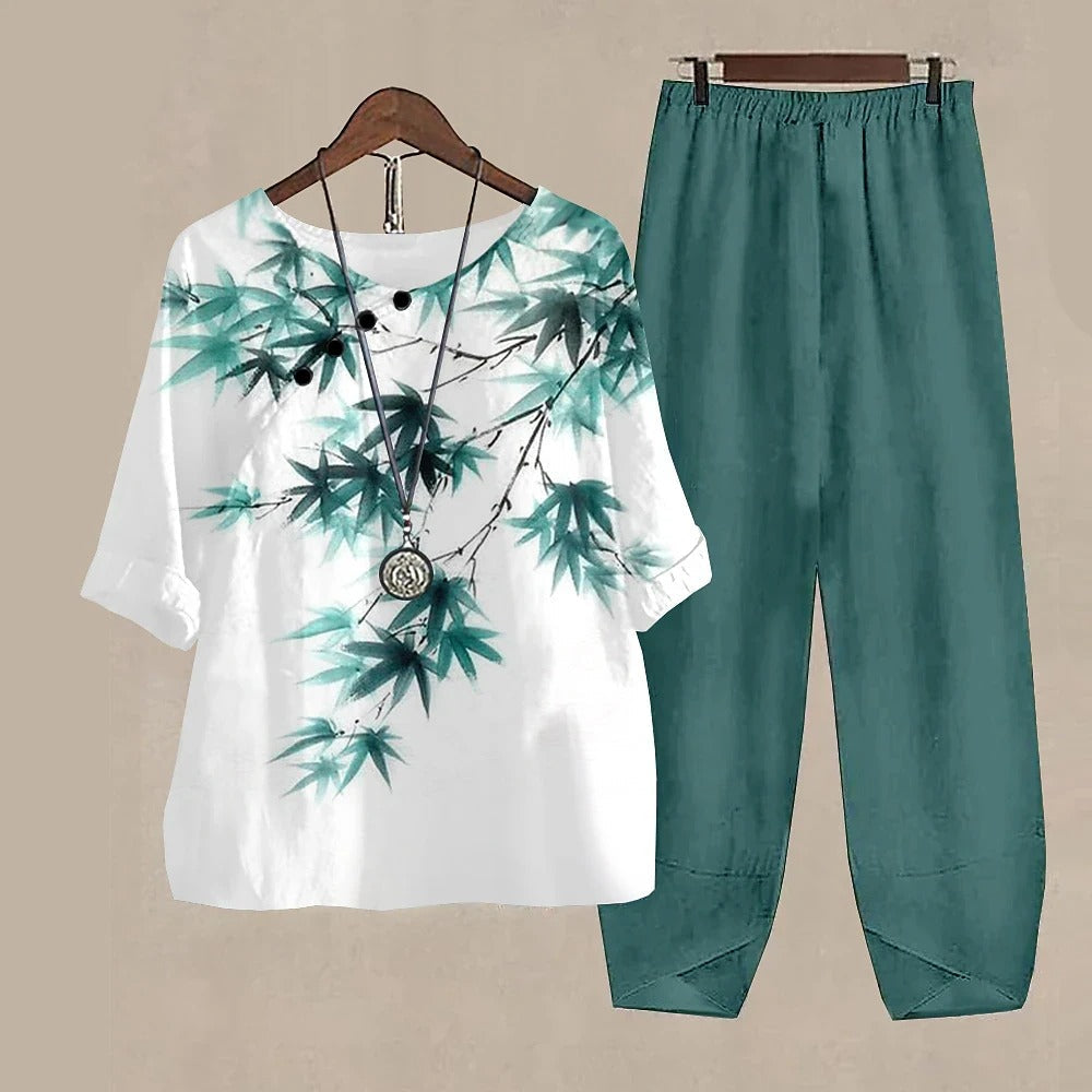 SunLuxe - Stylish Two-Piece Summer Set for Effortless Elegance