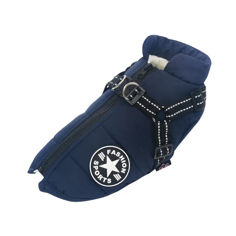 Waterproof Dog Coat with Built-in Harness – Warm, Weather-Resistant Dog Jacket for All Breeds
