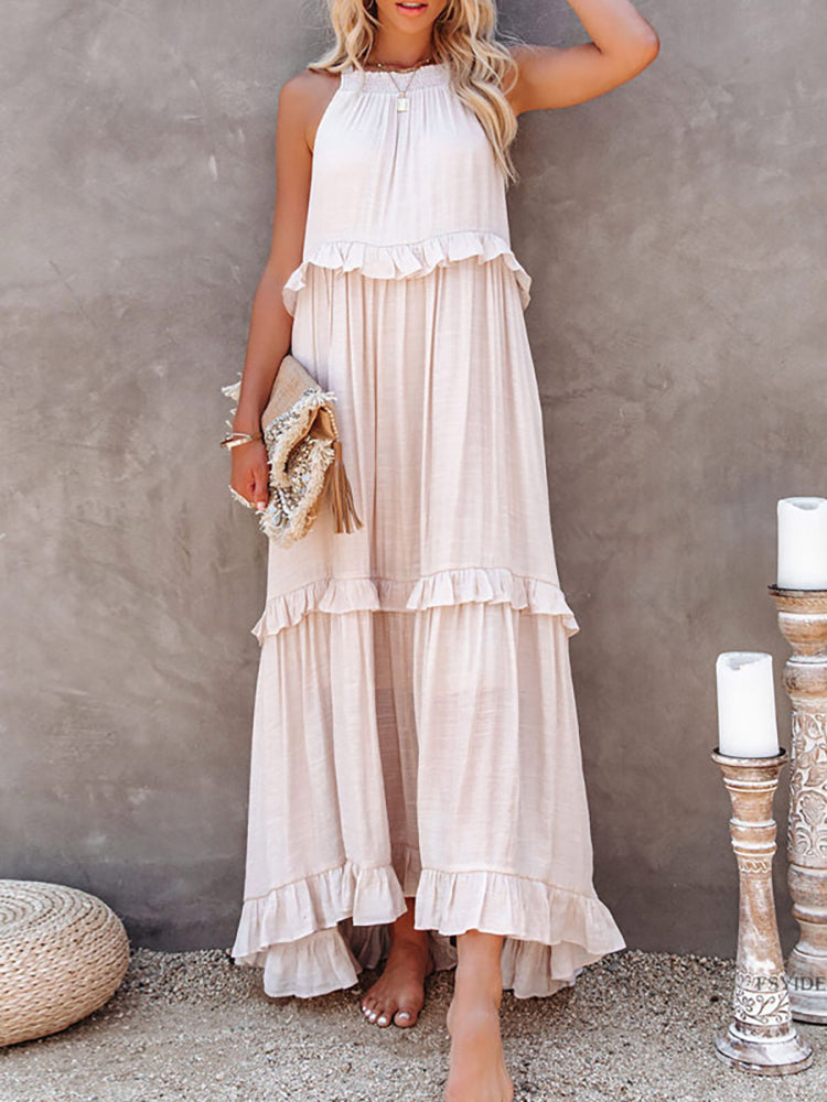 LunaGlam - Elegant Sleeveless Evening Dress