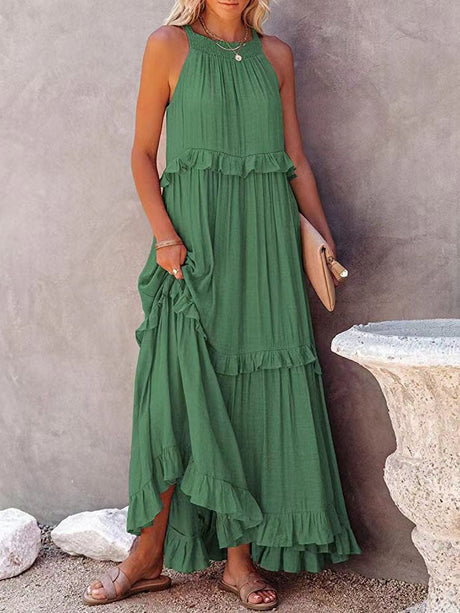 LunaGlam - Elegant Sleeveless Evening Dress