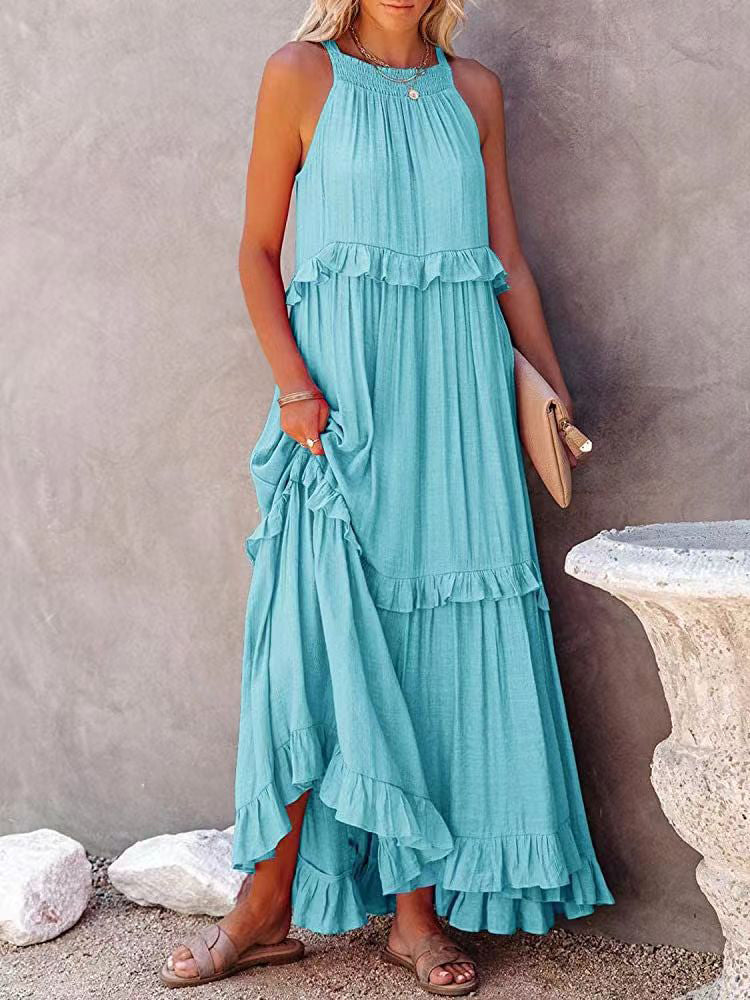 LunaGlam - Elegant Sleeveless Evening Dress
