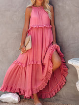 LunaGlam - Elegant Sleeveless Evening Dress