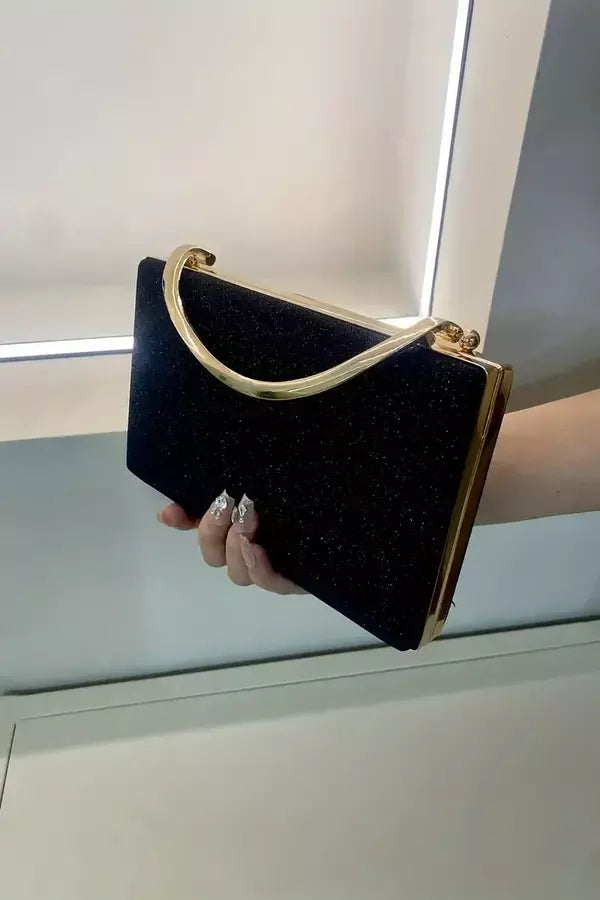 Women's Clutch Bag Black One Size Acrylic