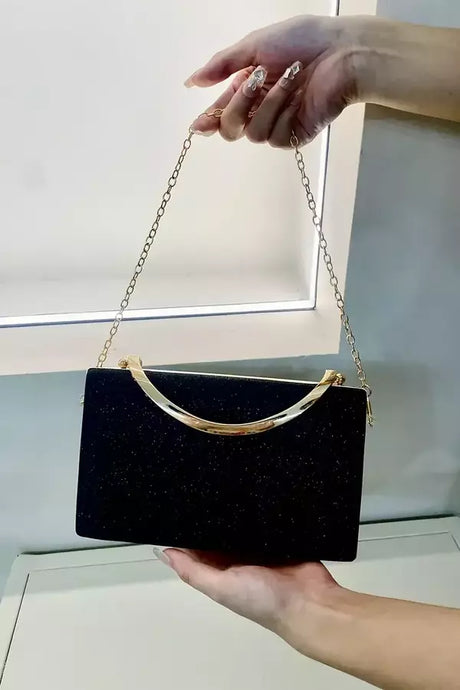 Women's Clutch Bag Black One Size Acrylic