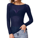 VeilCharm – Transparent Long-Sleeve Top