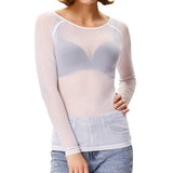 VeilCharm – Transparent Long-Sleeve Top